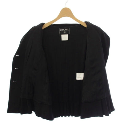 Chanel Suit Tailored Jacket Knee Length Skirt 34 38 Black — view 7