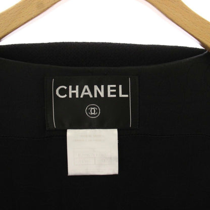 Chanel Suit Tailored Jacket Knee Length Skirt 34 38 Black — view 9