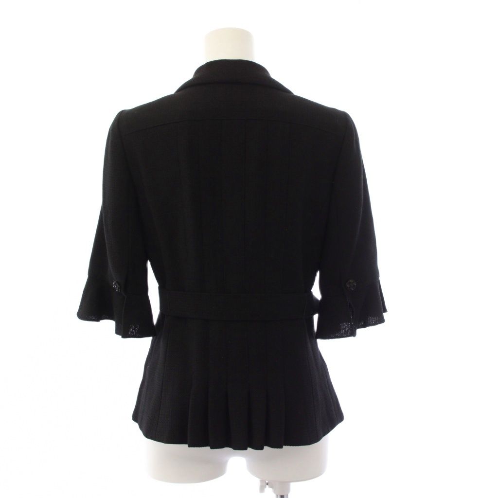 Chanel Suit Tailored Jacket Knee Length Skirt 34 38 Black — view 4