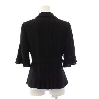 Chanel Suit Tailored Jacket Knee Length Skirt 34 38 Black — view 4