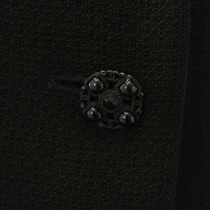 Chanel Suit Tailored Jacket Knee Length Skirt 34 38 Black — view 8