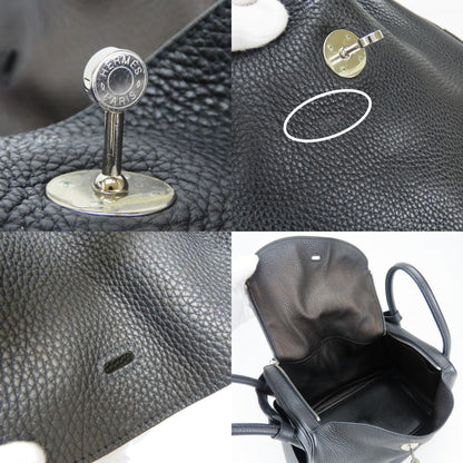 Hermes Handbag Lindy 34 Taurillon Clemence Black 2-Way Shoulder Simple — view 7