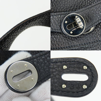 Hermes Handbag Lindy 34 Taurillon Clemence Black 2-Way Shoulder Simple — view 5