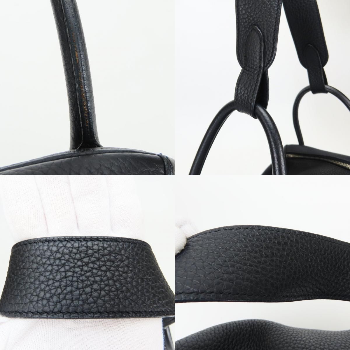 Hermes Handbag Lindy 34 Taurillon Clemence Black 2-Way Shoulder Simple — view 4