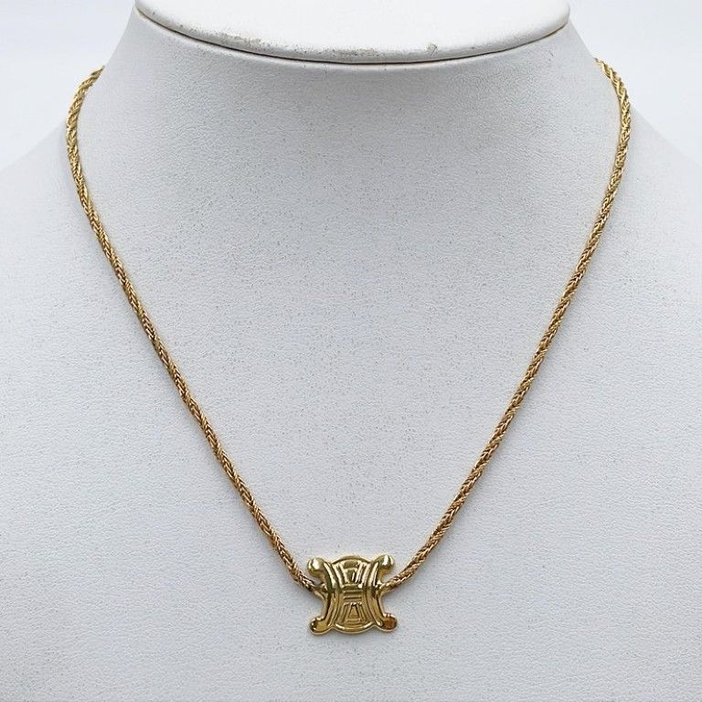 Celine Necklace Macadam Gold Metal