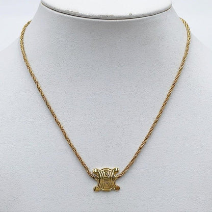 Celine Necklace Macadam Gold Metal