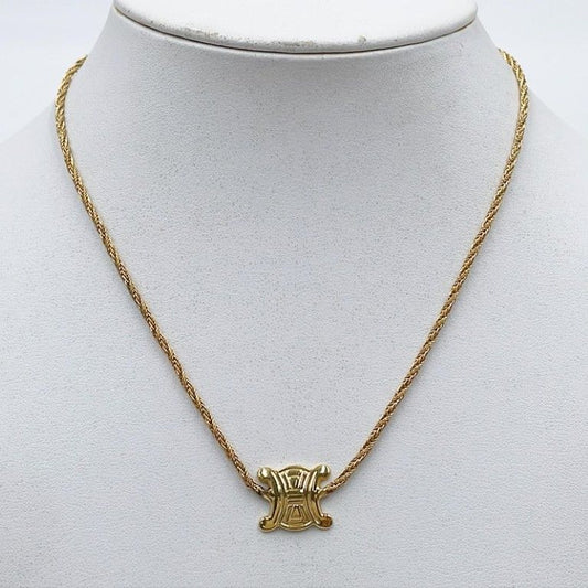 Celine Necklace Macadam Gold Metal