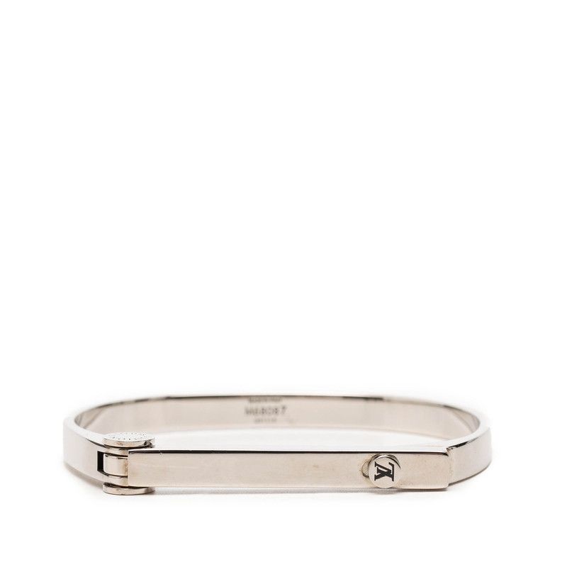 Louis Vuitton LV Lock Bracelet Silver Metal