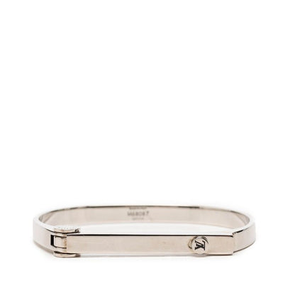 Louis Vuitton LV Lock Bracelet Silver Metal