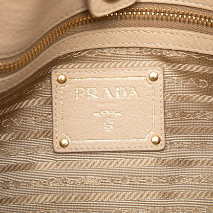 Prada Logo Tote Beige Leather — view 5