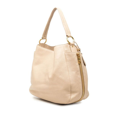 Prada Logo Tote Beige Leather — view 2
