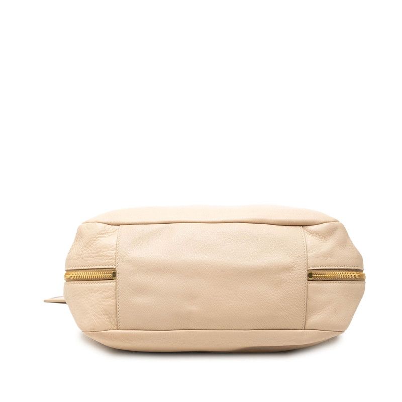 Prada Logo Tote Beige Leather — view 3