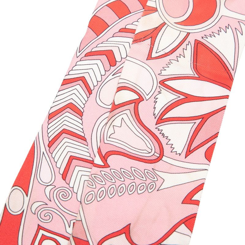 Hermes Twilly Folklore Ethnology Scarf New Tag Pink Silk — view 2