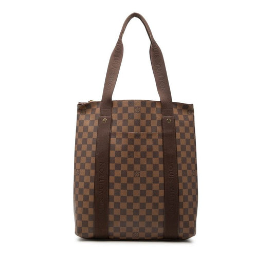 Louis Vuitton Damier Cabobob le Tote Ebene Brown Leather Canvas