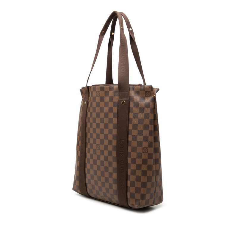 Louis Vuitton Damier Cabobob le Tote Ebene Brown Leather Canvas — view 2