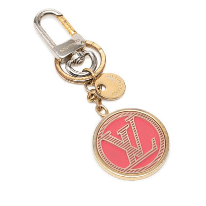 Louis Vuitton Epi Cles LV Circle Charm Key Holder Key Ring Gold Plated