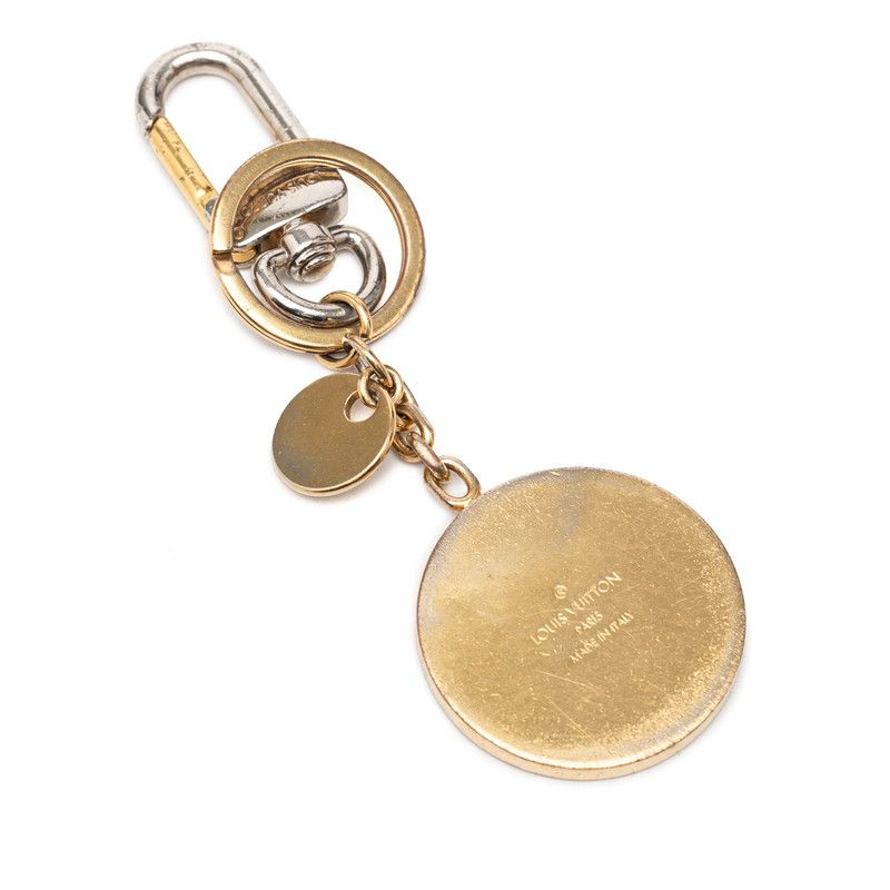 Louis Vuitton Epi Cles LV Circle Charm Key Holder Key Ring Gold Plated — view 2