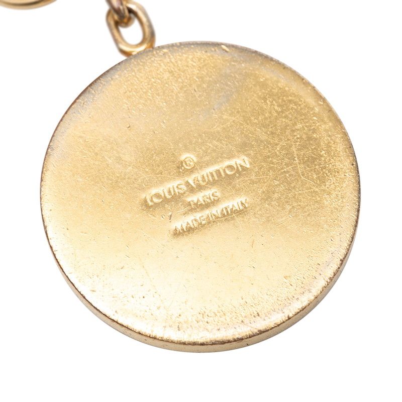 Louis Vuitton Epi Cles LV Circle Charm Key Holder Key Ring Gold Plated — view 4