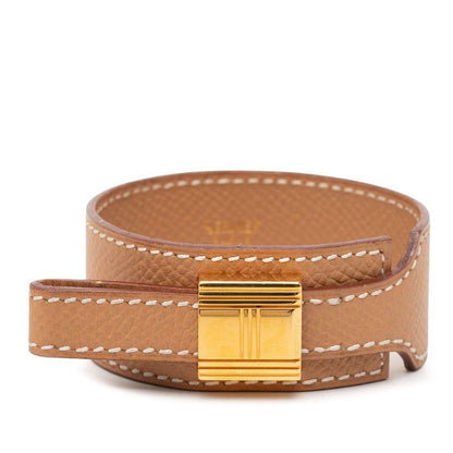 Hermes Artemis Bracelet M Beige Leather