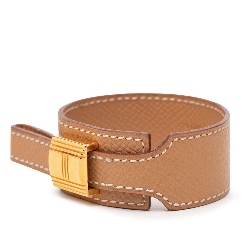 Hermes Artemis Bracelet M Beige Leather — view 2