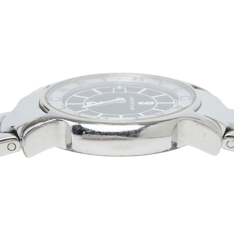 Bvlgari Solo Tempo Watch Black Silver Stainless Steel — view 4
