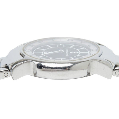 Bvlgari Solo Tempo Watch Black Silver Stainless Steel — view 4