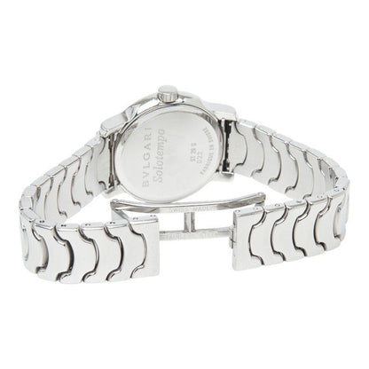 Bvlgari Solo Tempo Watch Black Silver Stainless Steel — view 5