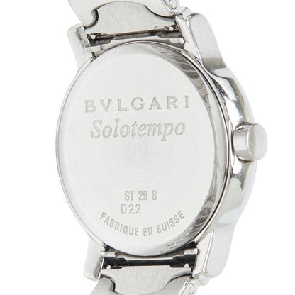 Bvlgari Solo Tempo Watch Black Silver Stainless Steel — view 6