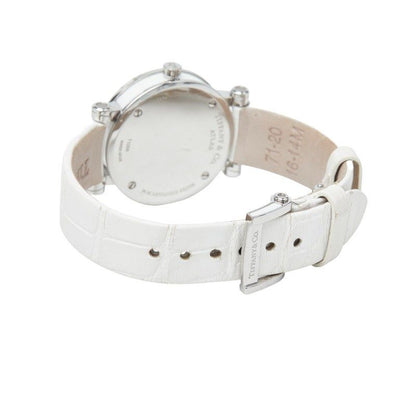 Tiffany & Co Atlas Heart Watch White Silver Stainless Steel Leather — view 5