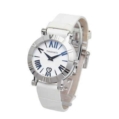 Tiffany & Co Atlas Heart Watch White Silver Stainless Steel Leather — view 2