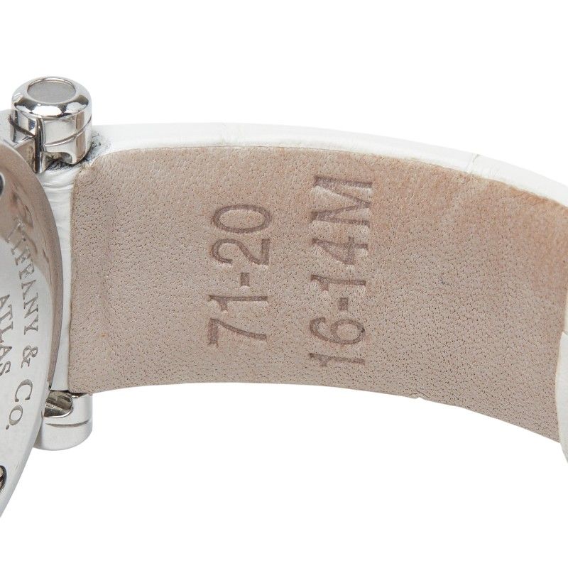 Tiffany & Co Atlas Heart Watch White Silver Stainless Steel Leather — view 7