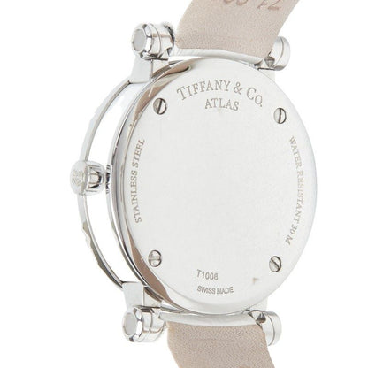 Tiffany & Co Atlas Heart Watch White Silver Stainless Steel Leather — view 6