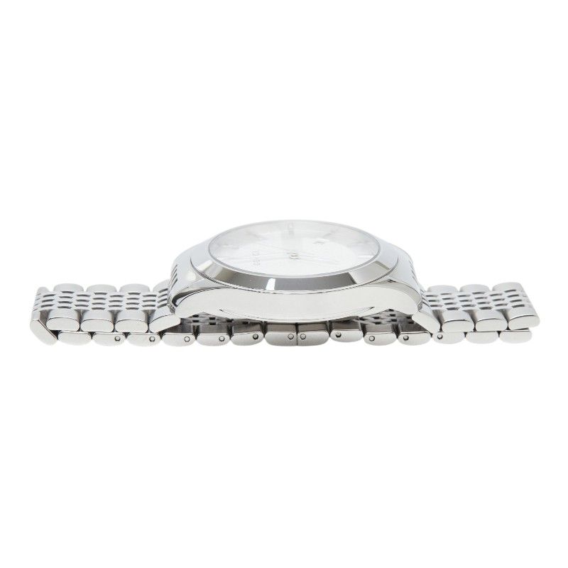 Gucci Timeless Logo Watch 126.4 White Silver Stainless Steel — view 4