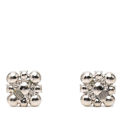 Chanel Bijou Earrings Silver Metal Rhinestone — view 2