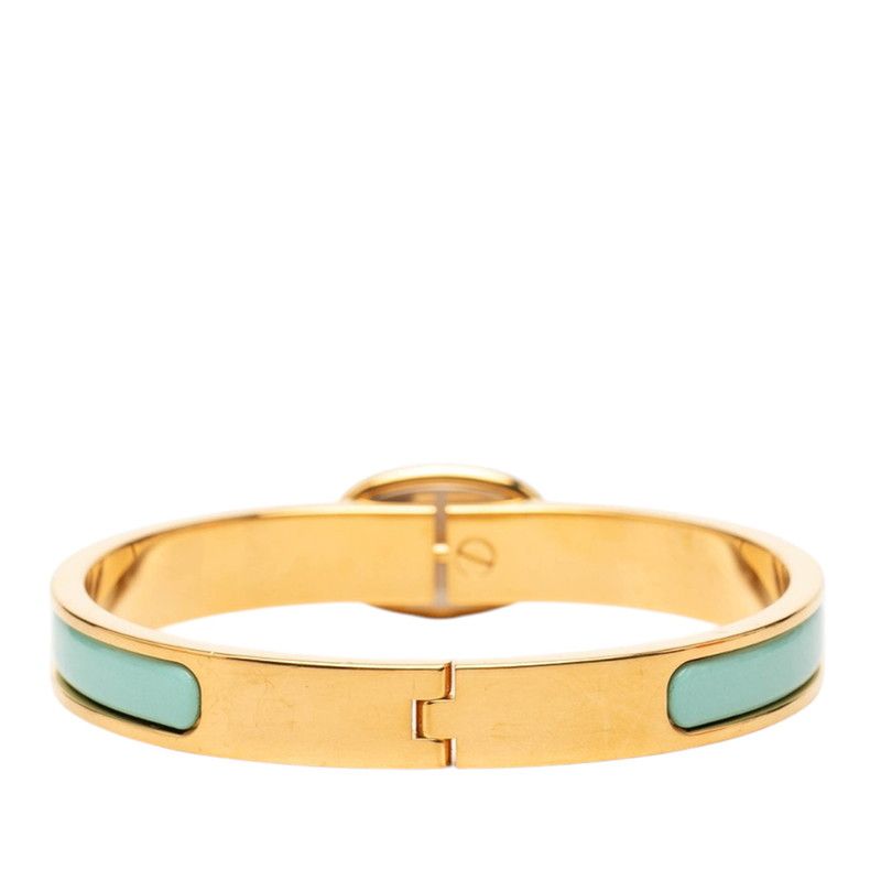 Hermes Mini Click Chaine D'ancre Bracelet Gold Silver Blue Plated Metal — view 3