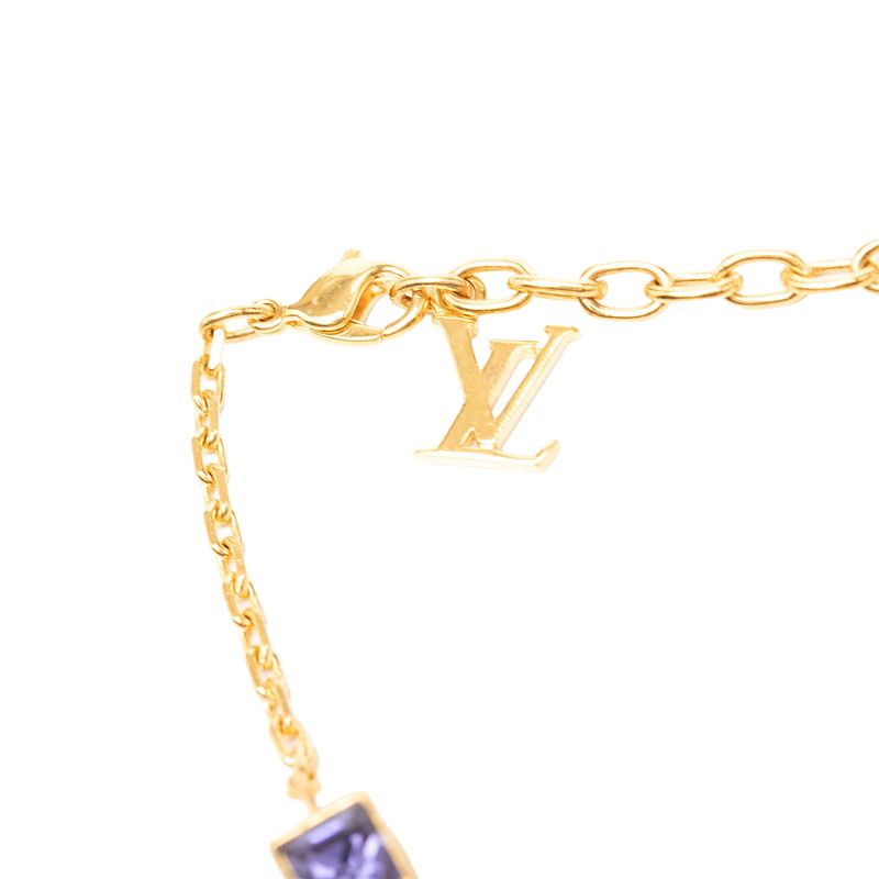 Louis Vuitton Bracelet Gambling Gold Purple Plated Swarovski — view 4
