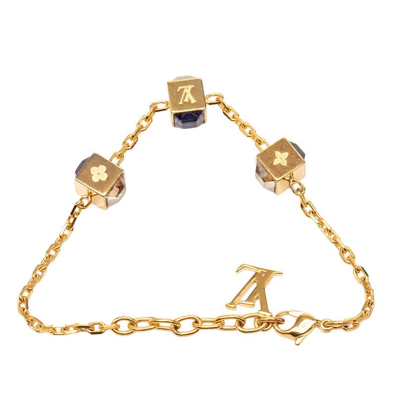 Louis Vuitton Bracelet Gambling Gold Purple Plated Swarovski — view 3