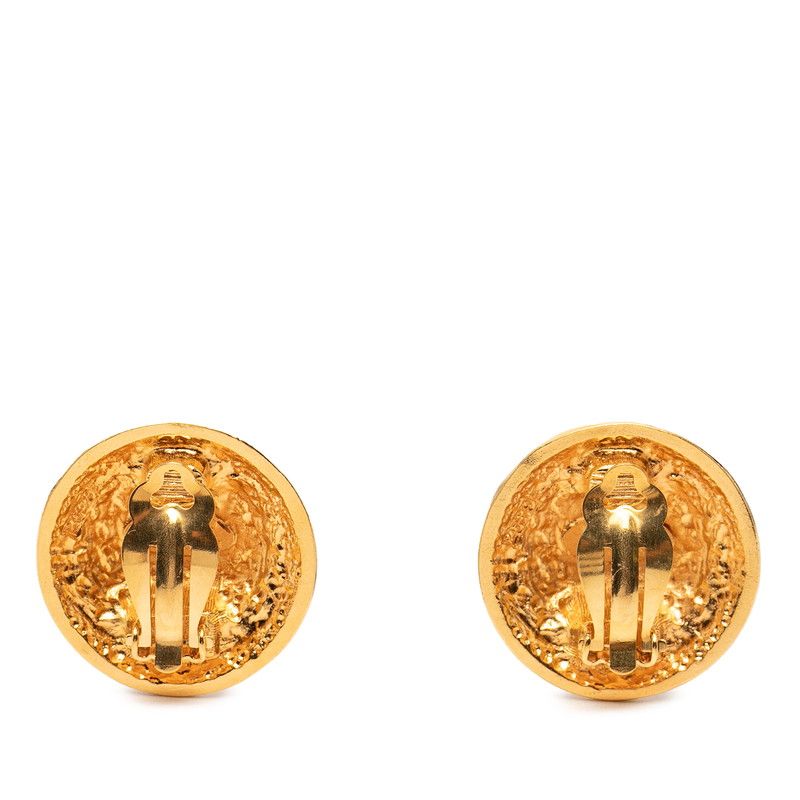 Chanel Vintage CC Logo Earrings Gold Plated — view 2