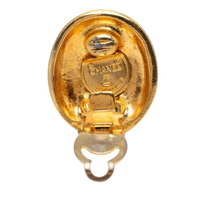 Chanel Vintage Mademoiselle Earrings Gold Plated — view 3