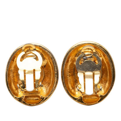 Chanel Vintage Mademoiselle Earrings Gold Plated — view 2