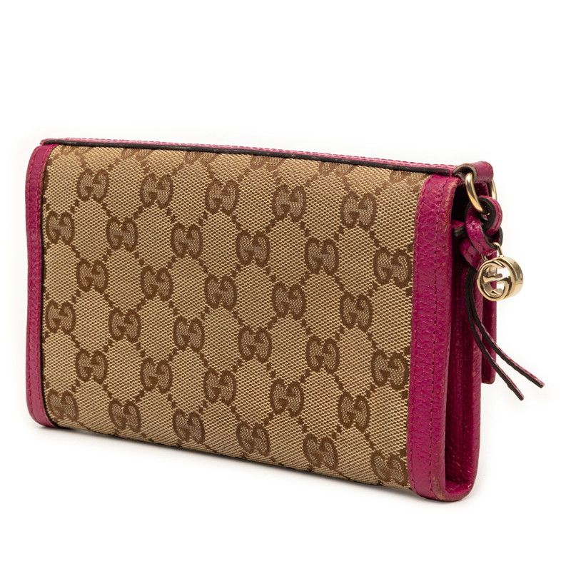 Gucci GG Canvas Wallet Beige Pink — view 2