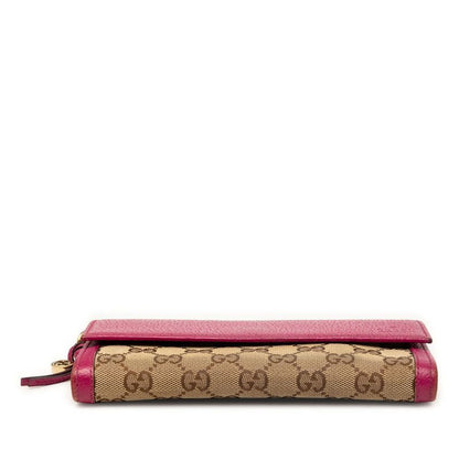 Gucci GG Canvas Wallet Beige Pink — view 3