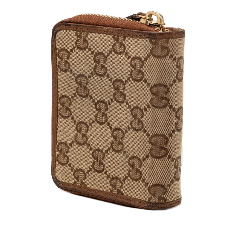 Gucci GG Canvas Bifold Wallet Beige Brown — view 2