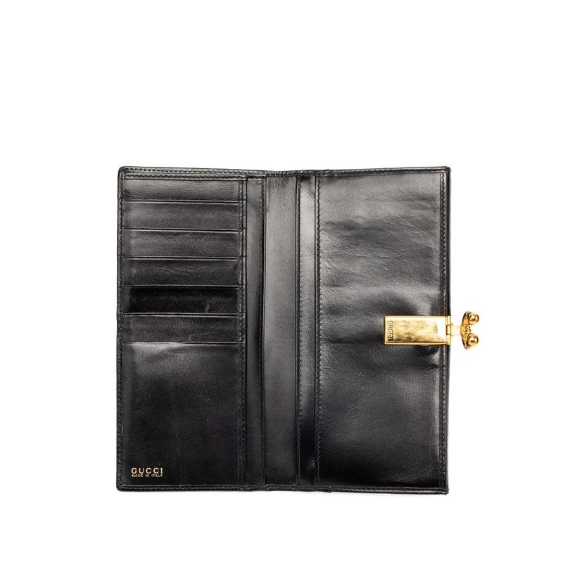 Gucci Vintage Horsebit Wallet 035 661 Black Leather — view 4