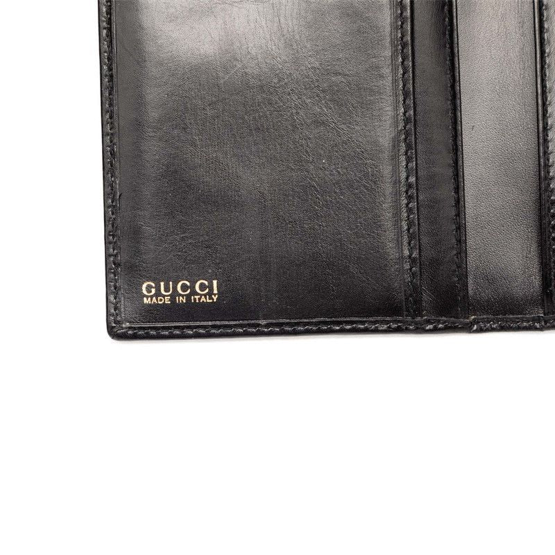 Gucci Vintage Horsebit Wallet 035 661 Black Leather — view 5