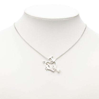 Dior I Love Heart Arrow Chain Pendant Silver Metal — view 6