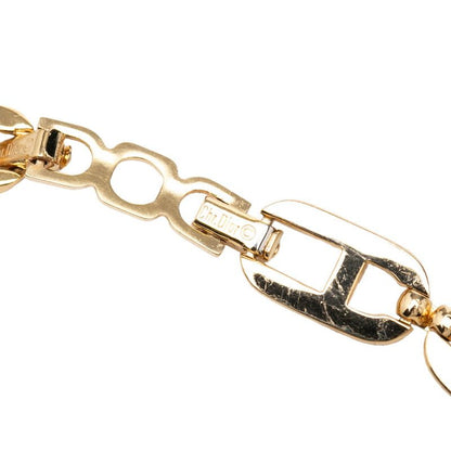 Dior Vintage CD Logo Choker Necklace Gold Plated Rhinestone — view 5