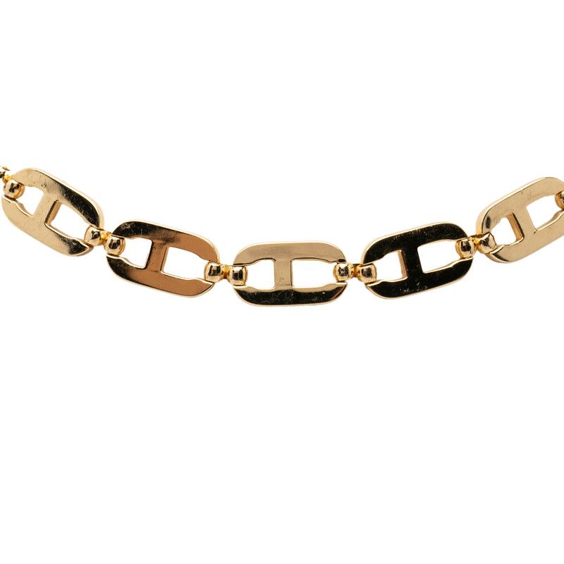 Dior Vintage CD Logo Choker Necklace Gold Plated Rhinestone — view 3