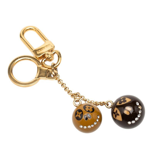 Louis Vuitton Porte Cles Jack Lucie Halloween Key Holder Charm Gold Brown Beige