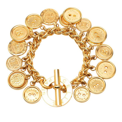 Celine Triomphe Button Motif Bracelet Gold Plated — view 3